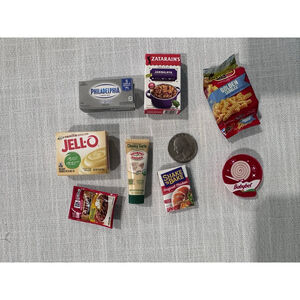 Home Mini Food Magnets One Size White Red